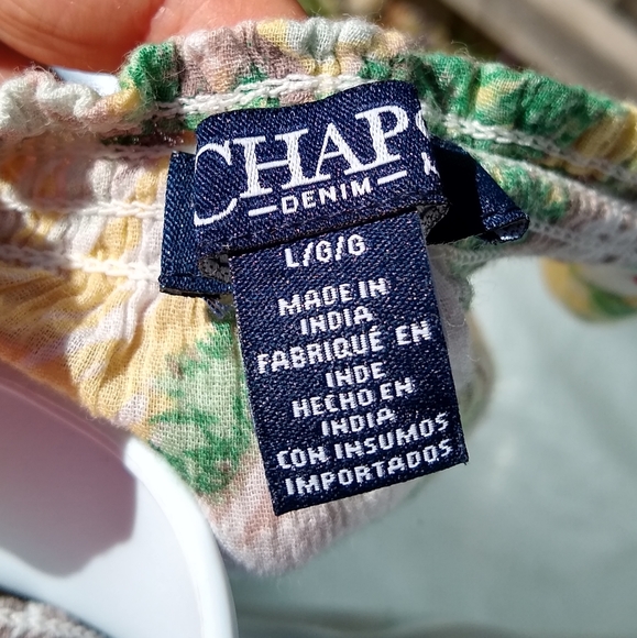 R.L. Chaps Floral Printed Cotton Blouse - Picture 5 of 5